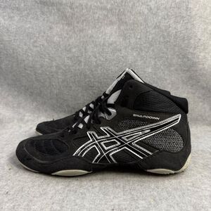 Asics Shoes Womens Size 7.5 Snapdown Wrestling Boxing Sneakers Black White J502Y